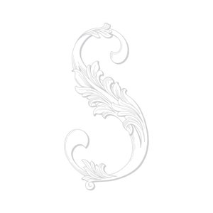 Design de Monograma Antigo - S - Logotipo de Casamento Vintage