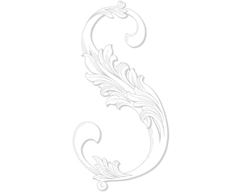 Antique Monogram Design - S - Vintage Wedding Logo