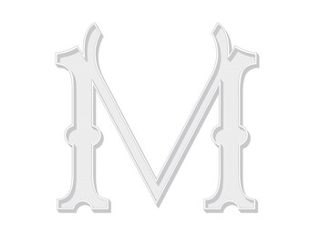 Custom monogram digital download, Letter M monogram, wedding monogram, vintage wedding monogram