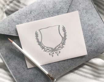 Crest Design - Vintage - Antique Monogram - Wedding Logo