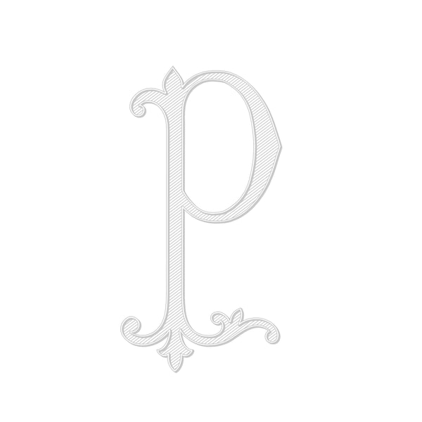 Custom Wedding Logo P Vintage Intertwined Monogram Design