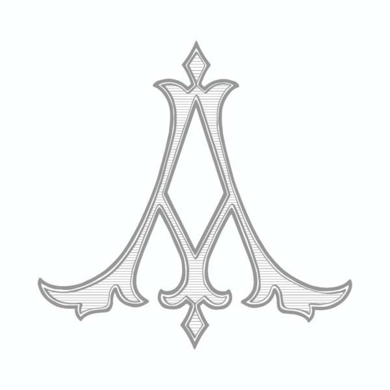 Antique Monogram Design - A - Vintage Wedding Logo - Etsy