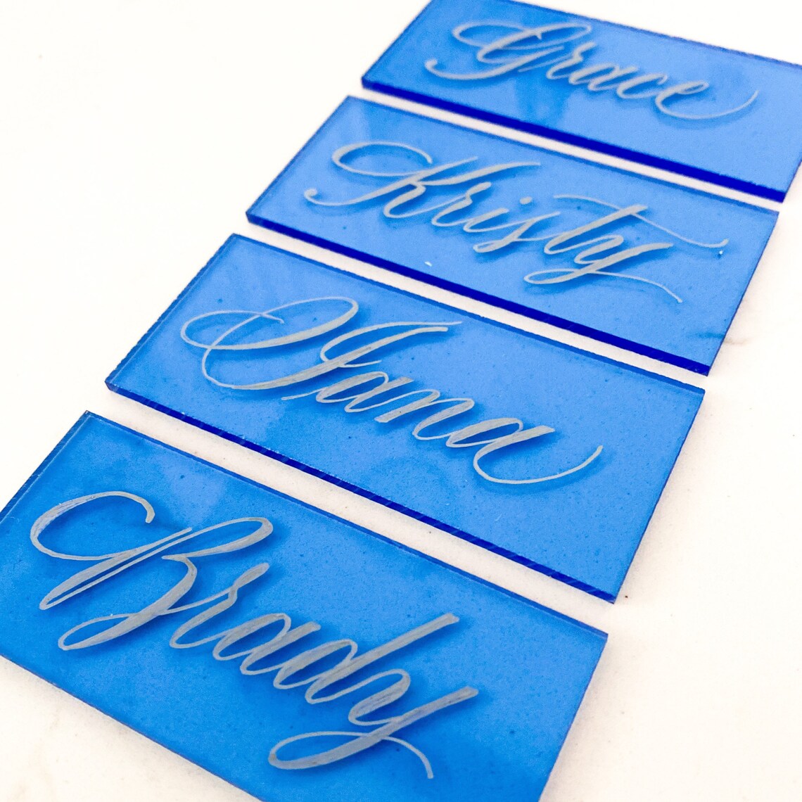 Acrylic Place Cards Rehearsal Dinner Names Etsy