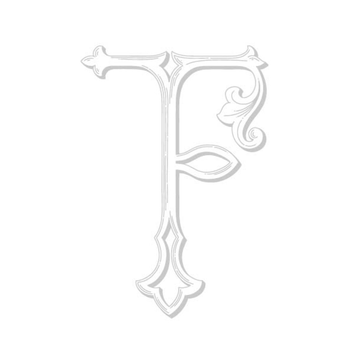 Custom Wedding Logo Letter F Vintage Intertwined Monogram Design - Etsy