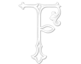 Custom Wedding Logo Letter F Vintage Intertwined Monogram Design