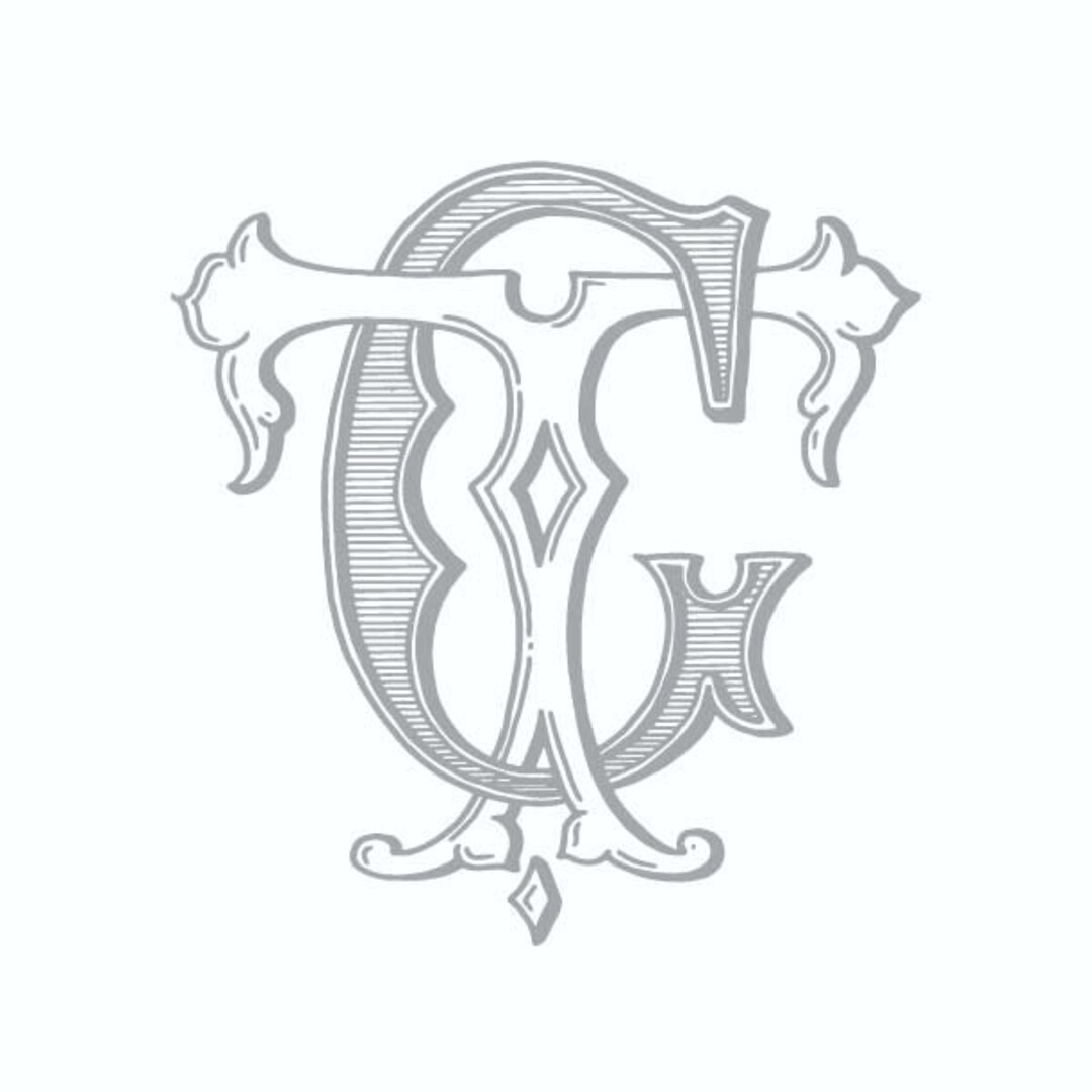 Antique Monogram Design - GT - TG - Vintage Wedding Logo - Etsy