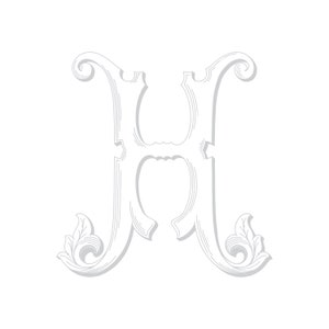 Monograma de una sola letra H - Monograma de boda personalizado, Monograma SVG, Archivo vectorial