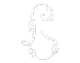Custom monogram digital download, Letter L monogram, wedding monogram, vintage wedding monogram