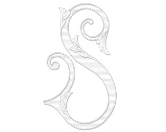 Antique Monogram Design - S - Vintage Wedding Logo