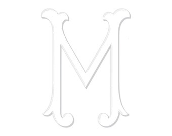 Custom monogram digital download, Letter M monogram, wedding monogram, vintage wedding monogram