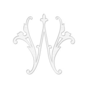 Diseño de monograma personalizado - W - Letra única - Monograma antiguo
