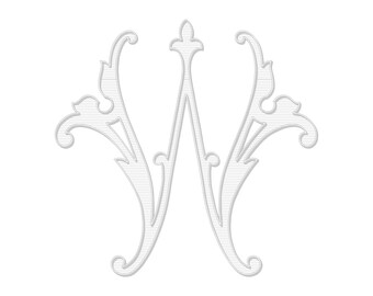 Custom Monogram Design - W - Single Letter - Antique Monogram