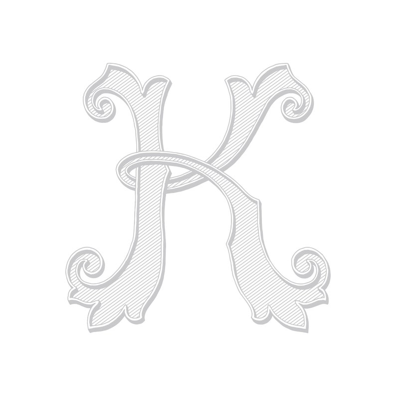 Monogram Letter Kelly Custom Monogram Digital Download, Letter K Monogram, Wedding Monogram ...