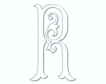 Wedding Monogram Design - R - Antique Monogram - Letter R