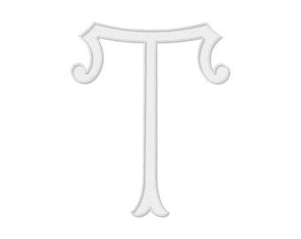 Antique Monogram Design - T - Vintage Wedding Logo