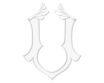 Antique Monogram Design - U - Vintage Wedding Logo
