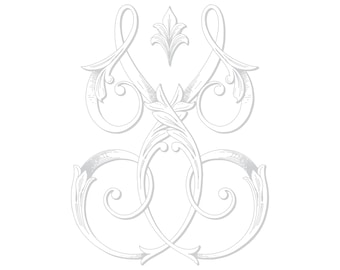 2 Letter Monogram JJ - Custom Wedding Monogram, Monogram SVG, Vector file