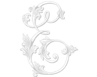 Custom Wedding Logo Letter E Vintage Intertwined Monogram Design