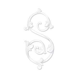 Antik monogramdesign - S - Vintage bröllopslogotyp