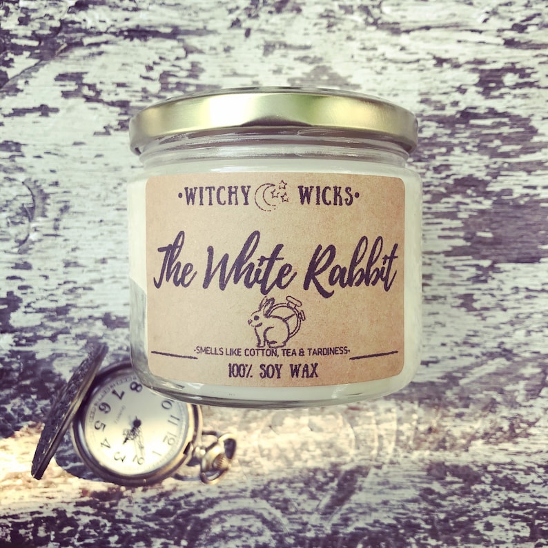 WitchyWicksCandleCo The White Rabbit Candle