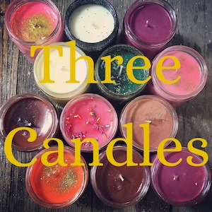 Three 100% Soy Wax candles