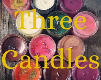 Three 100% Soy Wax candles