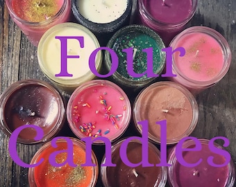 Four 100% Soy Wax Candles