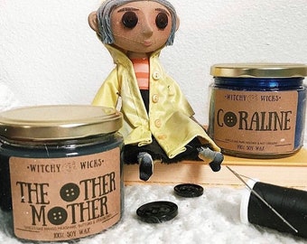 Coraline & The Other Mother Combo pack 100% Soy Wax Candles