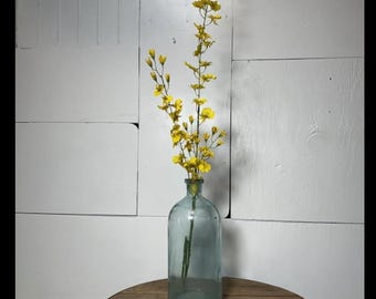 Vintage early blue glass bottle