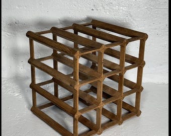MidCentury Modern Wood Wine Rack