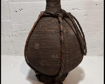 Vintage African Woven Milk Basket