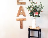 Rustic Wall Art - EAT Letters - Kitchen Decor - Vintage Farmhouse Sign