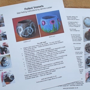 PDF download tutorial how to make a felt vessel bowl instructions image 2