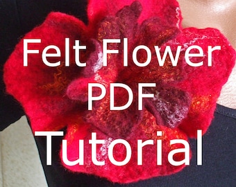 PDF tutorial instructions how to make a felt flower corsage