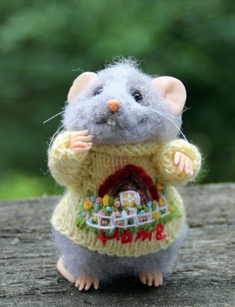 Needle felt realistic mouse in sweater felted mouse Waldorf Etsy