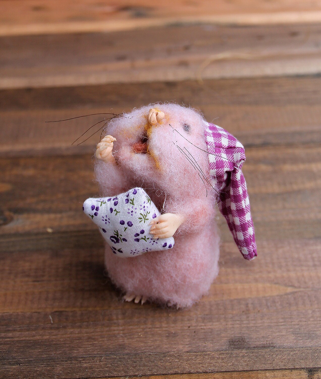 Needle feltrd yawning hamster sleepy hamster with Etsy