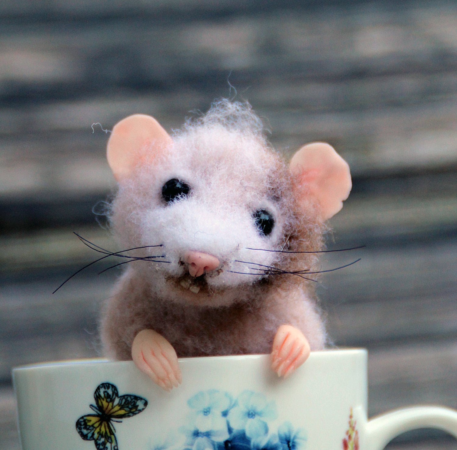 Needle felt realistic mouse felted mouse Waldorf animal Etsy