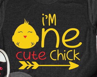 I'm One Cute Chick-SVG,DXF,EPS,Png files