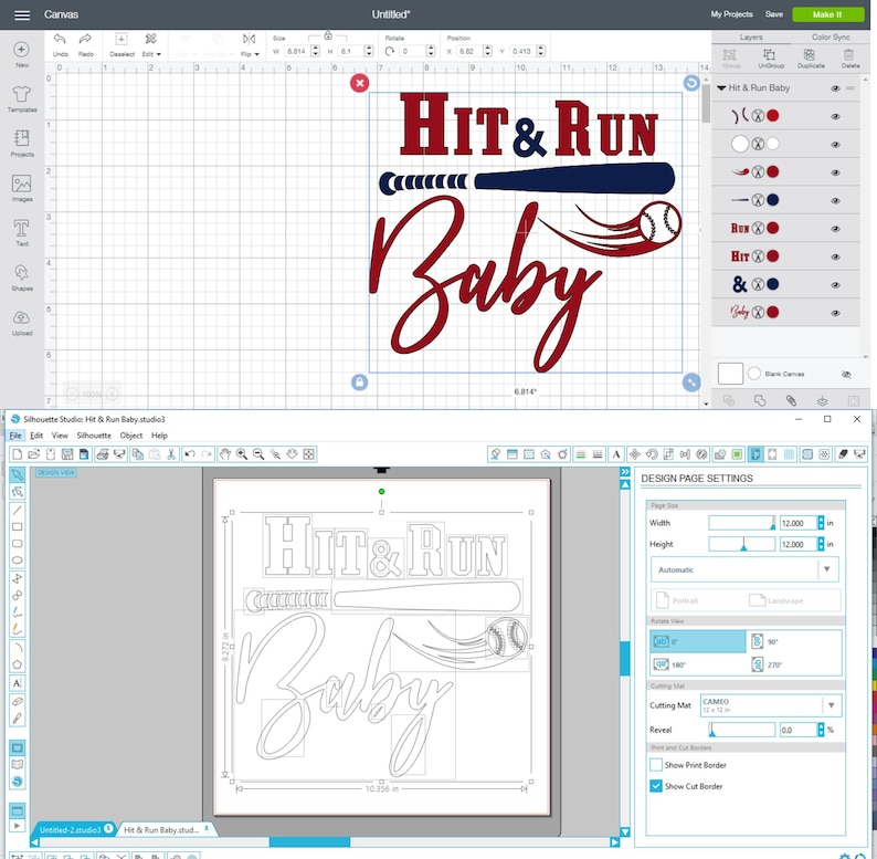 Hit /& Run Baby-SVGDXF,EPS,Png files