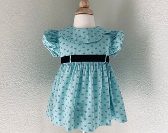 teal baby dress