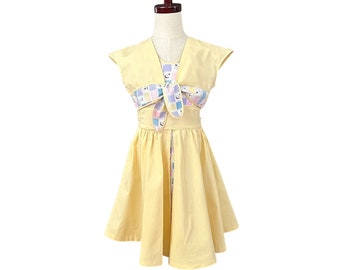 Size 7 Cinderella Brand Yellow Sundress w/ Small Matching Bolero Jacket 1715989383