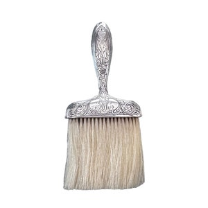 7 1/4" Antique Wm. B. Kerr & Co. Ornate Sterling Silver Hat Bonnet Crumb Brush