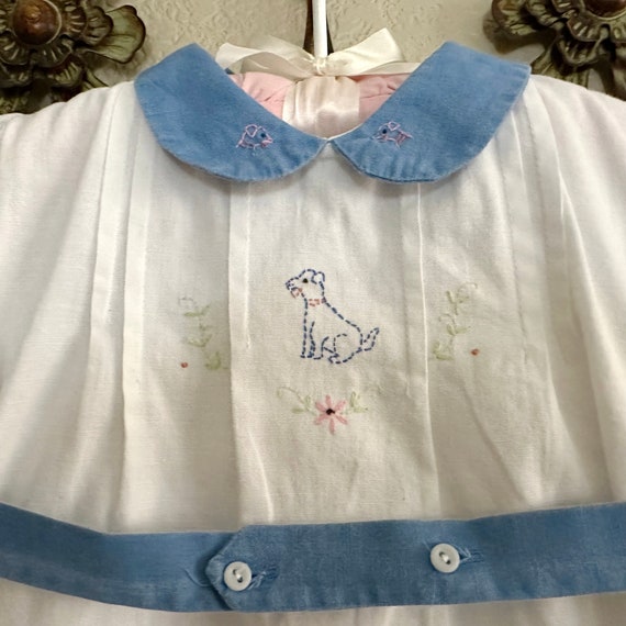 Size 9 - 12 Months 1940s Philippines White Cotton… - image 3