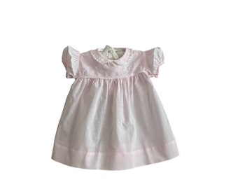 Size 12 Months Honeysuckle Pink Cotton Lace Baby Dress 1703942734