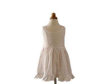 AS IS 18 1/2" Pale Pink Cotton Girls Slip Petticoat 1570821645