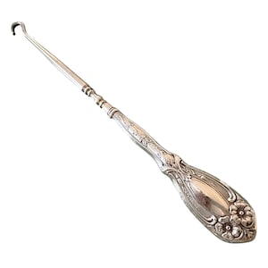 7&quot; Sterling Silver Shoe Buttonhook Button Hook