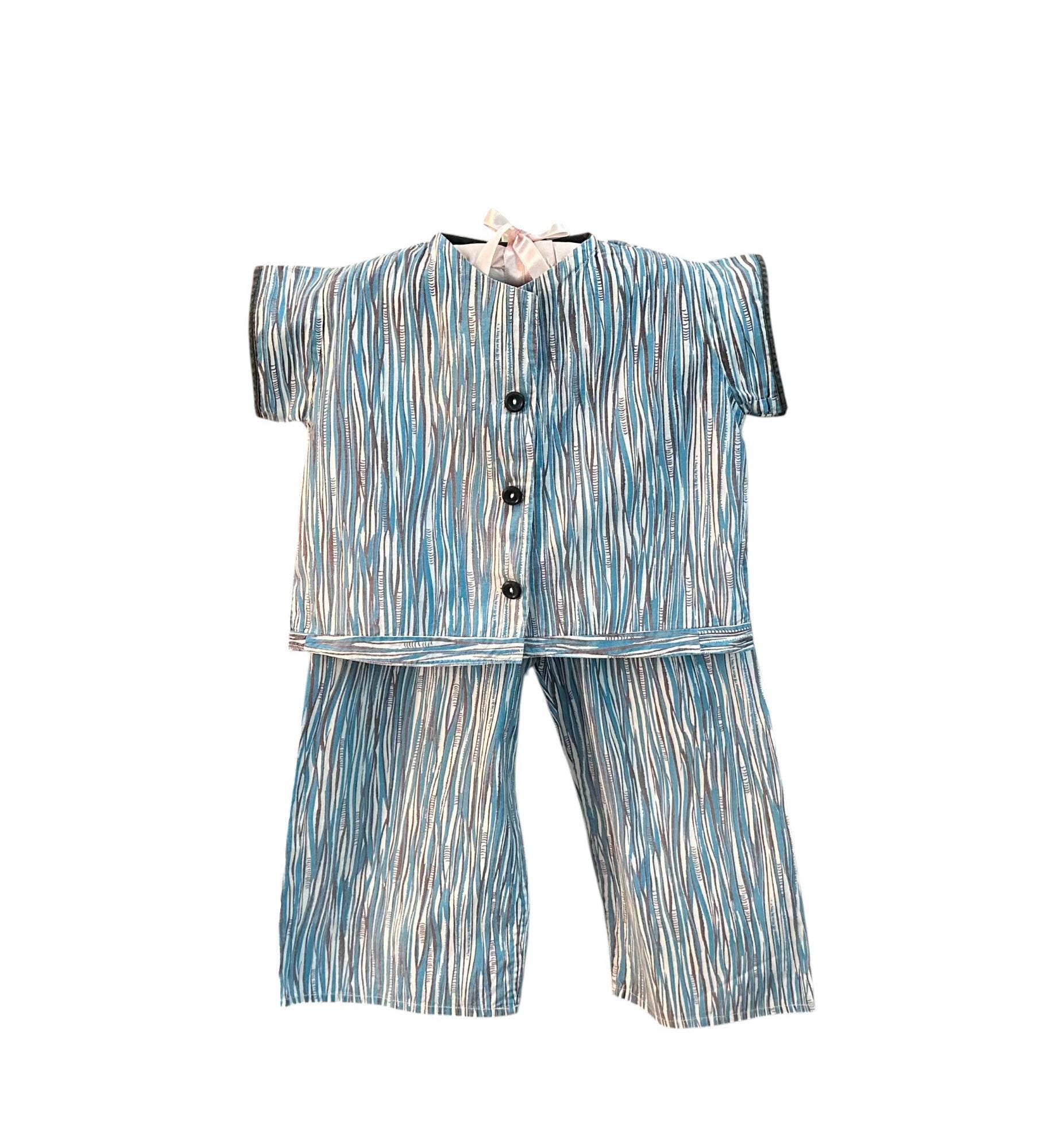 Size 2 - 3 ? 1950s Children's Two Piece Cotton Pajamas 4356805128
