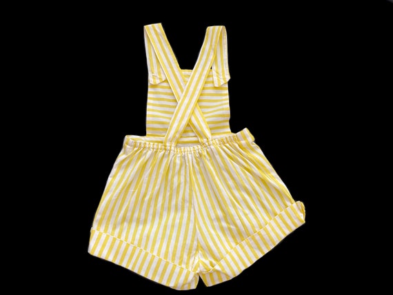 Size 1 NOS Thomas Yellow Stripe Cotton Sunsuit Ro… - image 4