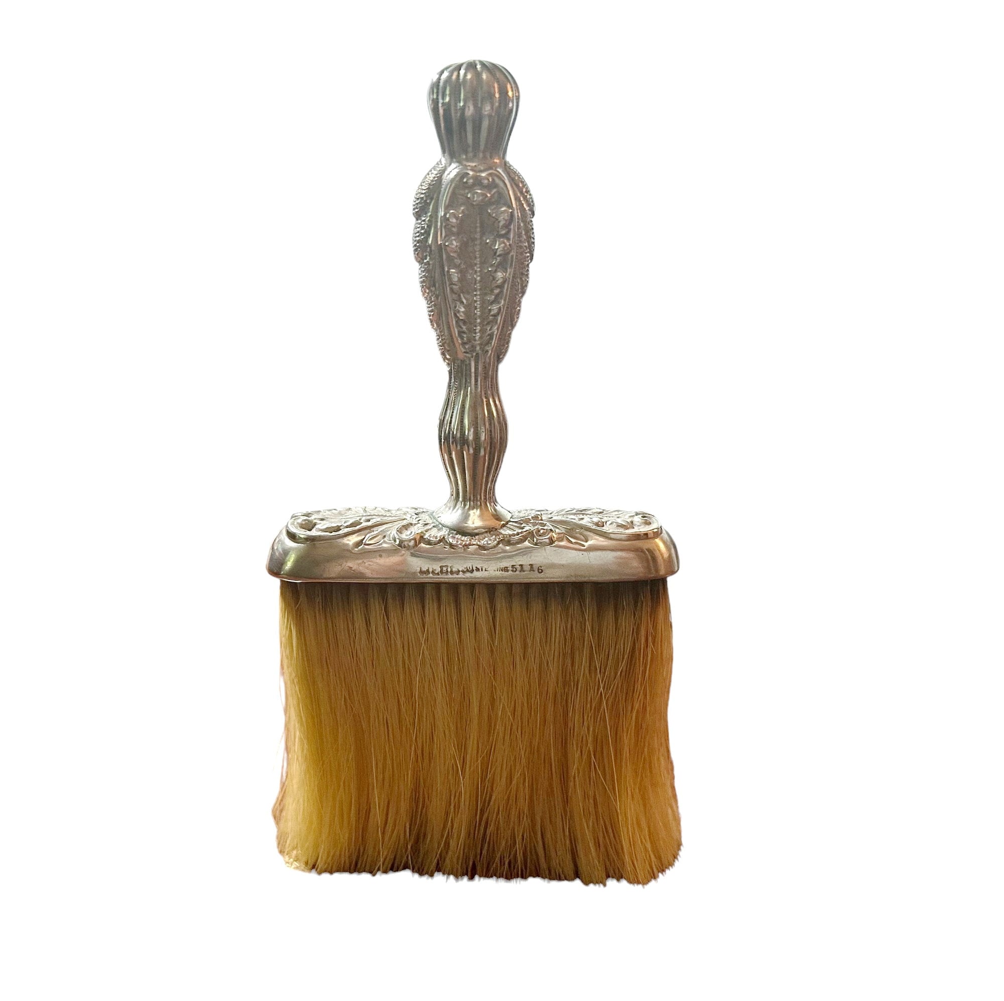 6 1/4" Antique Ornate Sterling Silver Hat Bonnet Crumb Brush