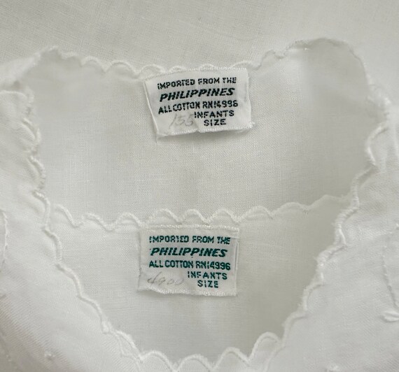 Size 0 - 3 Months NOS Unused Hand Stitched White … - image 7